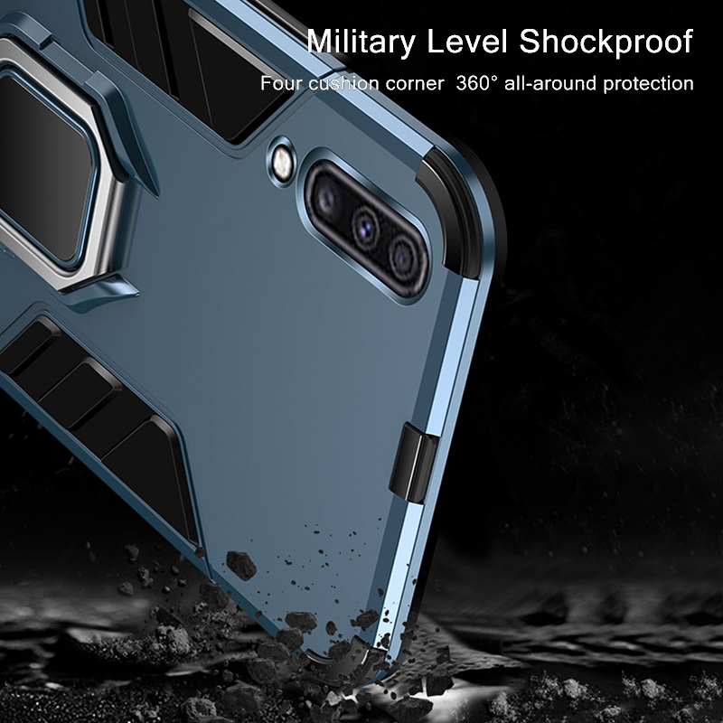 Armor Case voor Samsung Galaxy A30s Case Magnetische Ring Kickstand Heavy Duty Bumper Case voor Samsung A50 EEN 50 EEN 30S A50S A30 Case