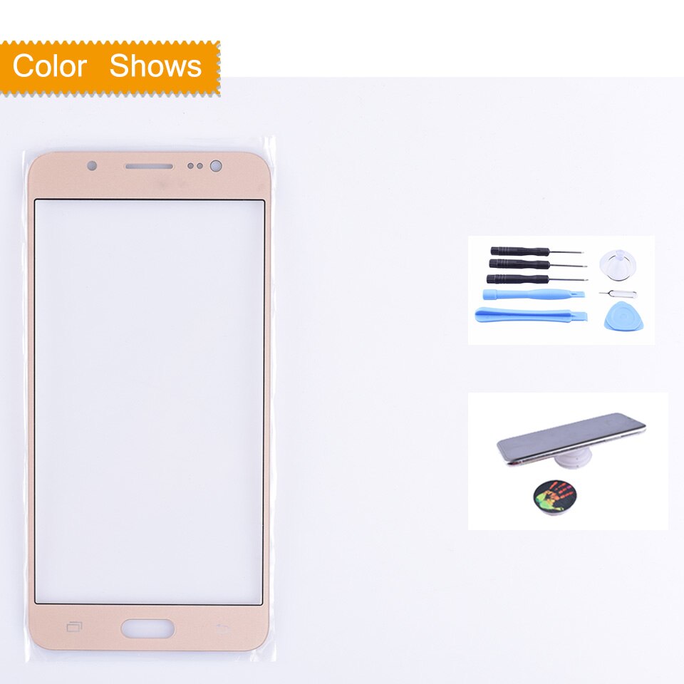 For Samsung Galaxy J5 J510 J510FN J510F J510G J510Y J510M SM-J500F Touch Screen Front Glass Panel TouchScreen LCD Outer: gold with gift