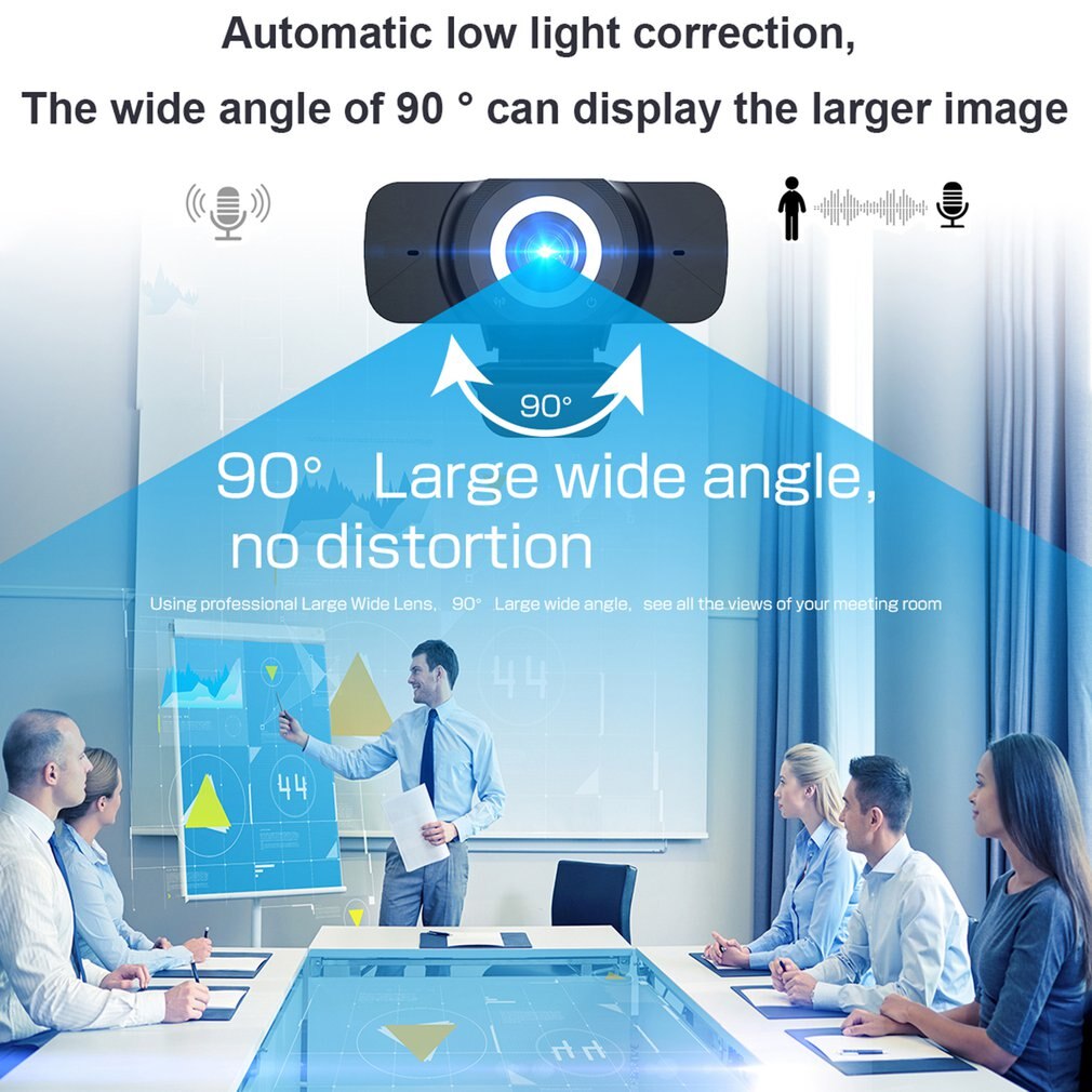 Webcam 1080P With Microphone USB PC Webcam Full HD Web Cameras For Computers Desktop Webcam Auto-Focus Web Camera