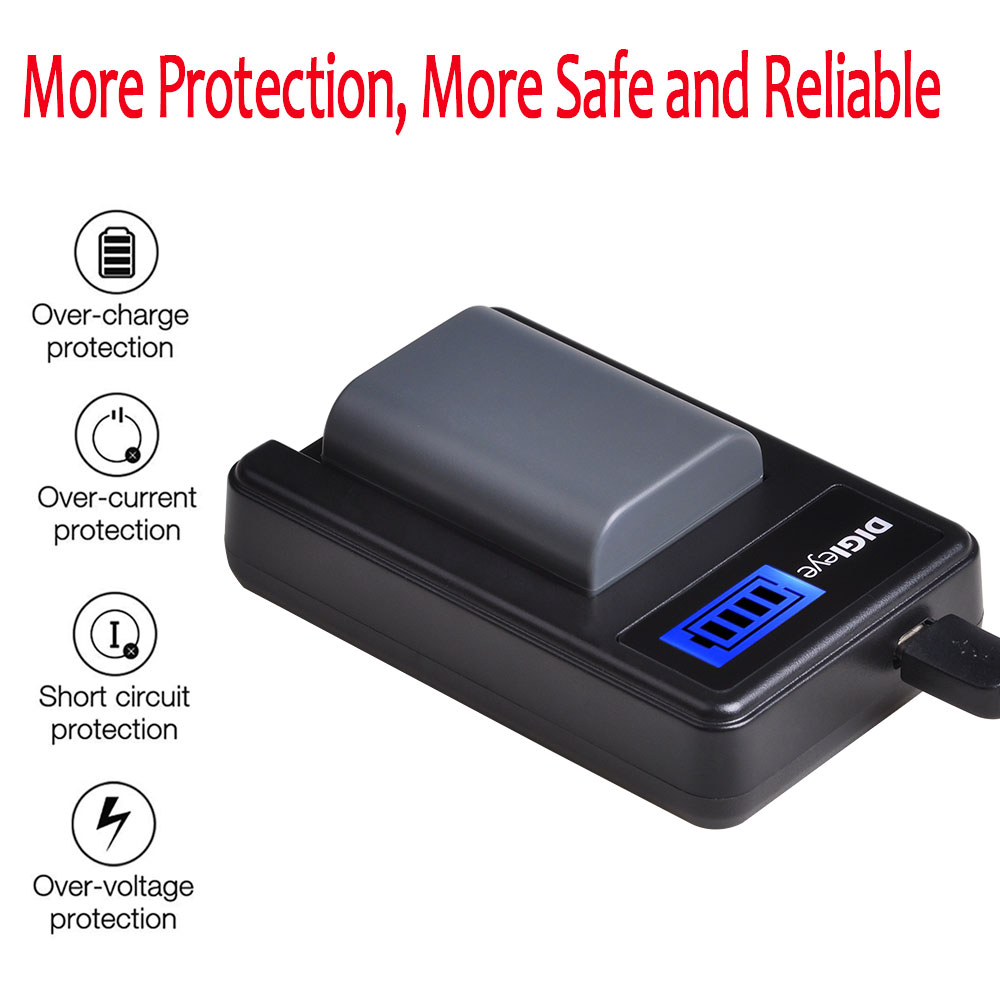 NB-2L NB-2LH Battery + LCD Display USB Charger for Canon PowerShot G7 G9 VIXIA HF R10 HF R100 EOS 350D 400D Rebel XT XTi