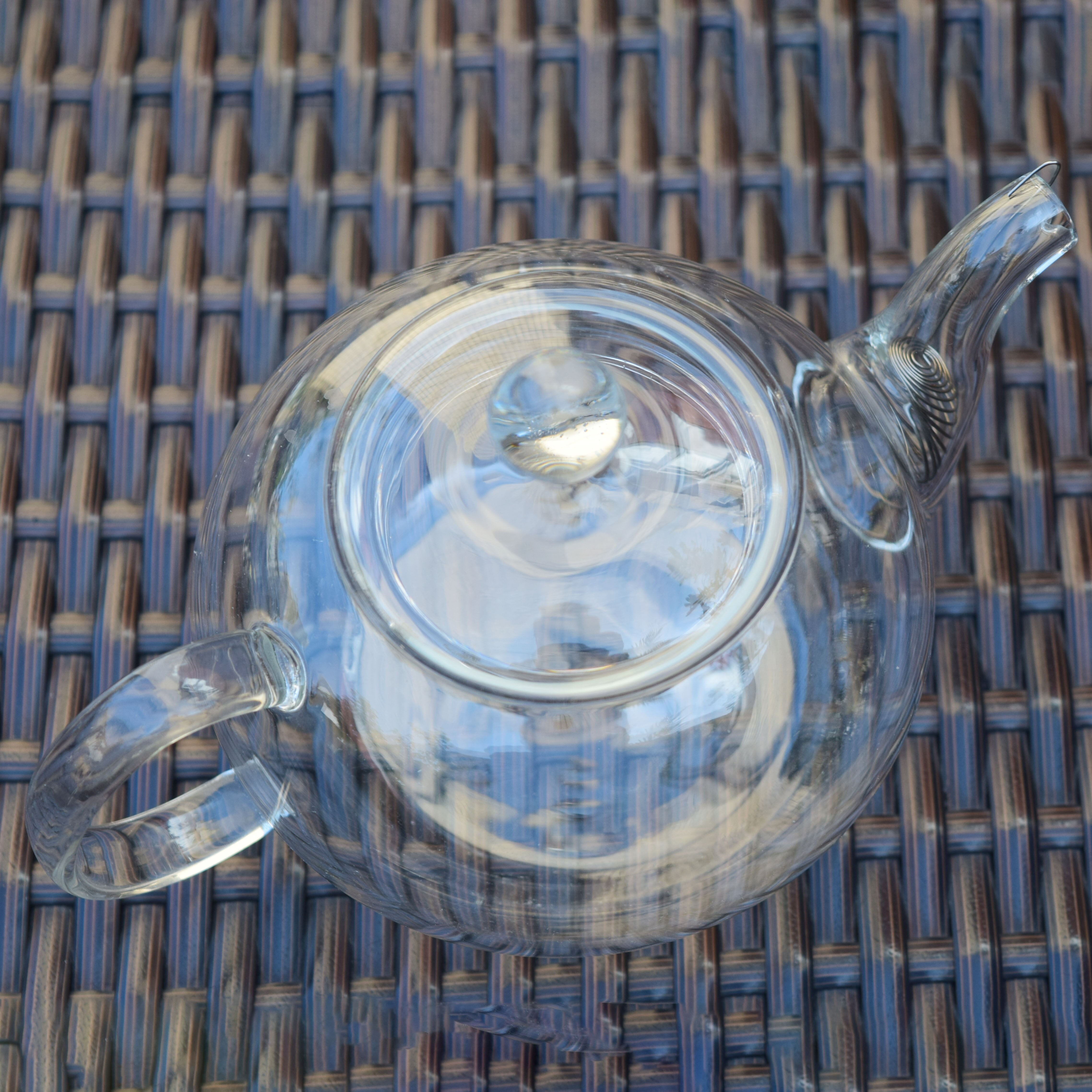 Glass tea kettle,borosillicate heat-resistant teapot，Guifei teapot with stainless steel infuser，flowery tea kettle