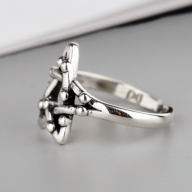 Gothic Star David Ringen Voor Vrouwen Charm Engagement Sieraden Meisjes Open Finger Knuckle Rings 2022