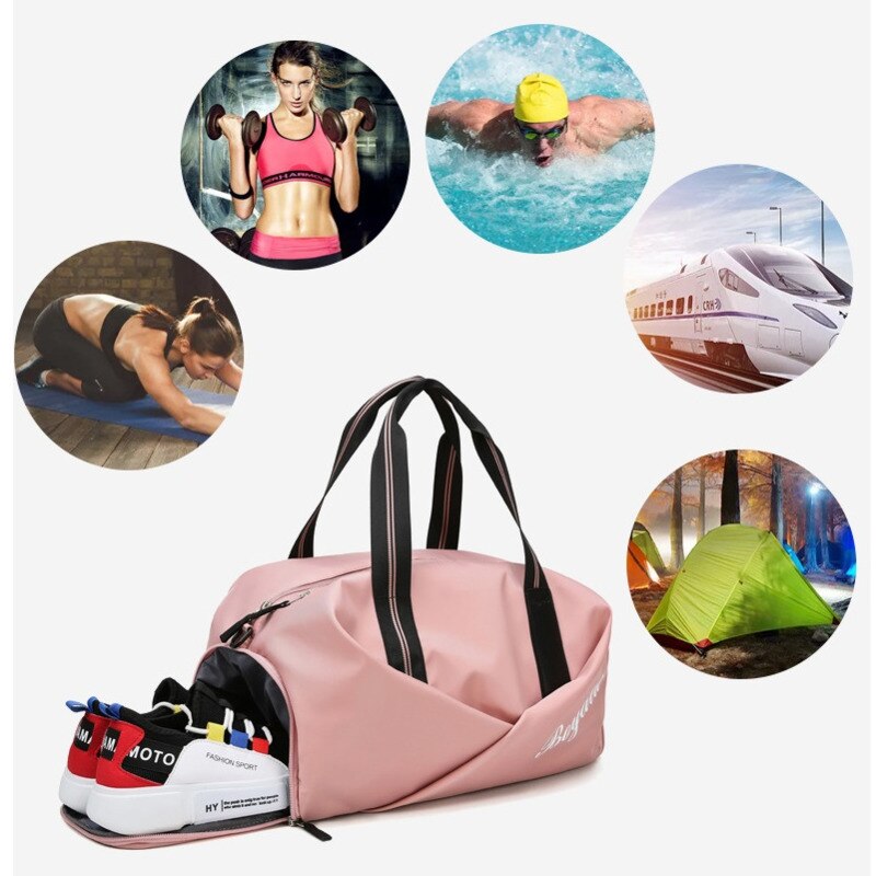 Neue Frauen Sporttasche Sport Fitness Ausbildung Handtasche Mit Schuhe Fach Reise Trockenen Und Nassen Trennung Yoga Schwimmen Sport Tasche