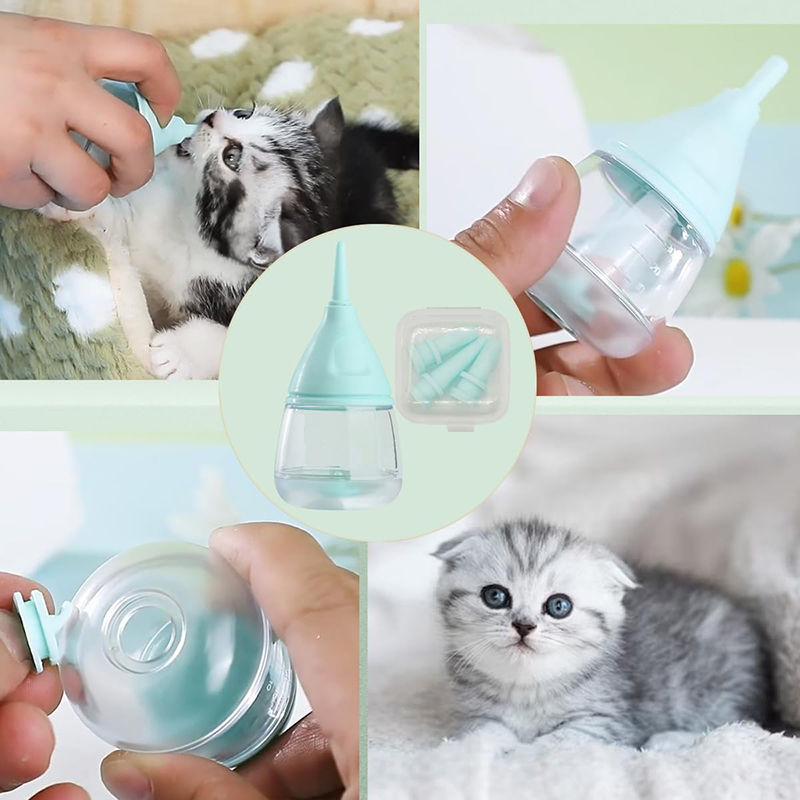 Biberon per cani e gatti Neonato per animali domestici Acqua per allattamento Dispositivo per mangiare il latte Ciuccio Cucciolo Gattino Strumento per bere animali