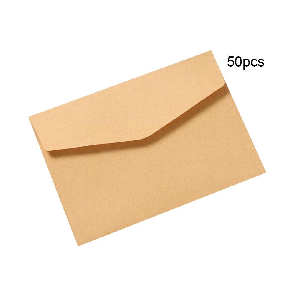Sobres de papel para manualidades, sobres de estilo europeo Vintage para tarjetas, álbum de recortes, , 12,5x17,5 cm, color blanco y negro, 50 unids/lote