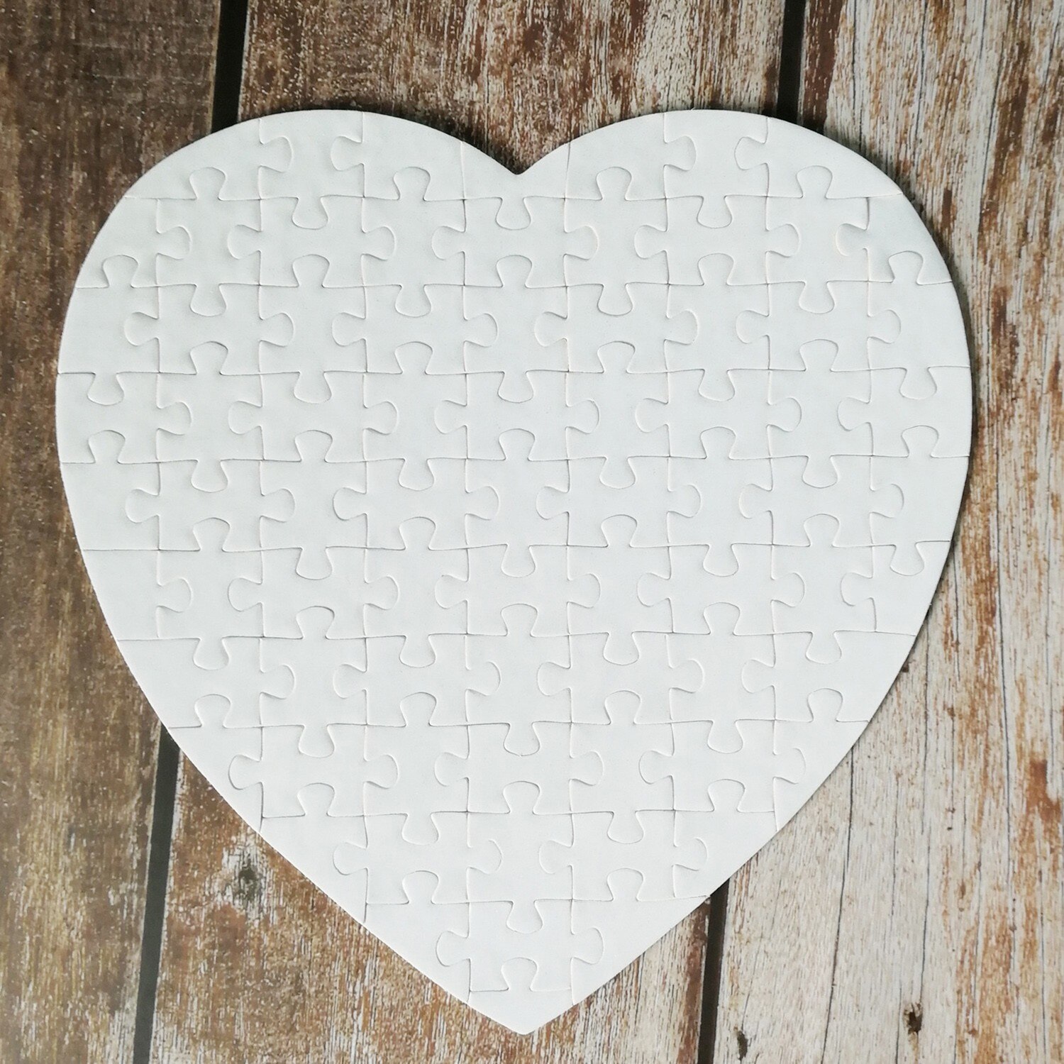 Sublimation Blank Jigsaw Puzzle - 10 Piece Heart - DIY Craft - Custom Print