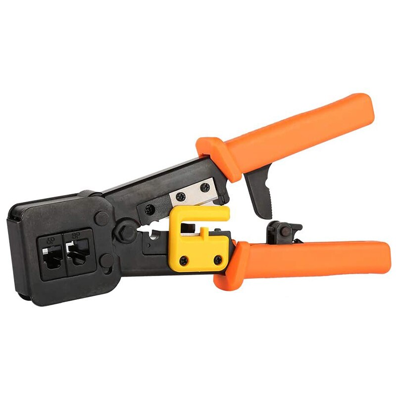 EZ RJ45 Crimp Tool P Through Cat5 Cat5E Cat6 Crimping Tool for RJ45/RJ12, CAT5, CAT5E, CAT6 Connectors: Default Title