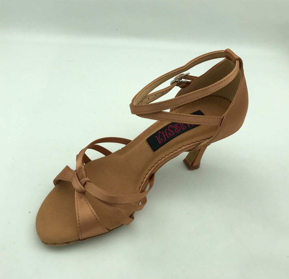 SYJXMARSHA Dame Latindanssko 6279DTN Ballroom Salsa Tango Festsko Tynn Hæl