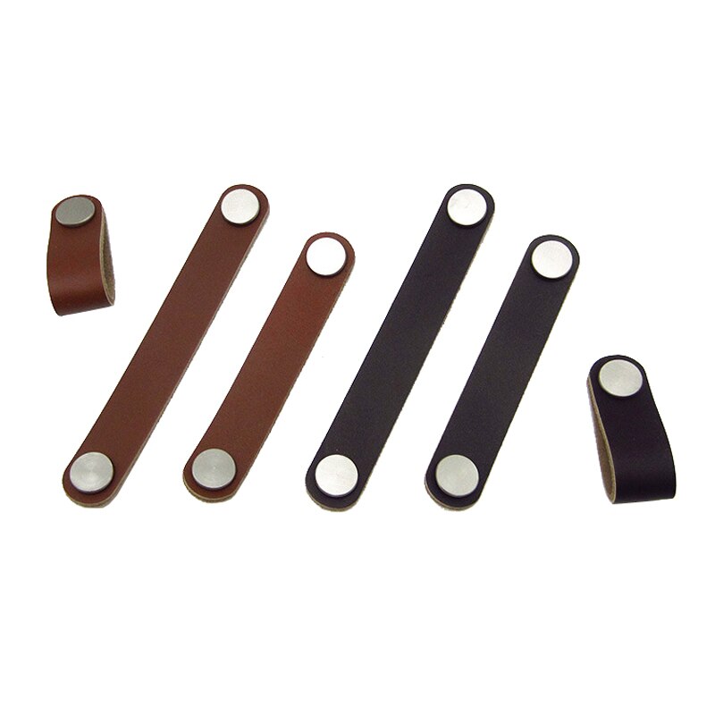 Soft PU Leather Cabinet Pulls Furniture Hardware Dresser Drawer Knob Door Handle Pull Kitchen Knobs Cabinet Handles