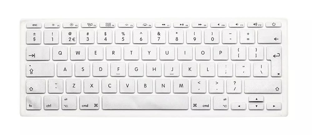 English UK EU Silicone Keyboard Cover For Apple Mac MacBook Air 11 11.6&quot; A1370 A1465 Model Euro/ISO Layout Protective Film: Silver