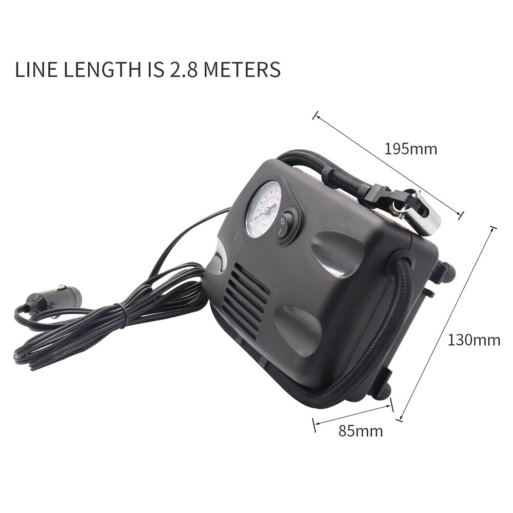 DC 12V Portable Air Compressor 260PSI Tire Inflator Pump for Car Bicycle Motorcycle Accessories