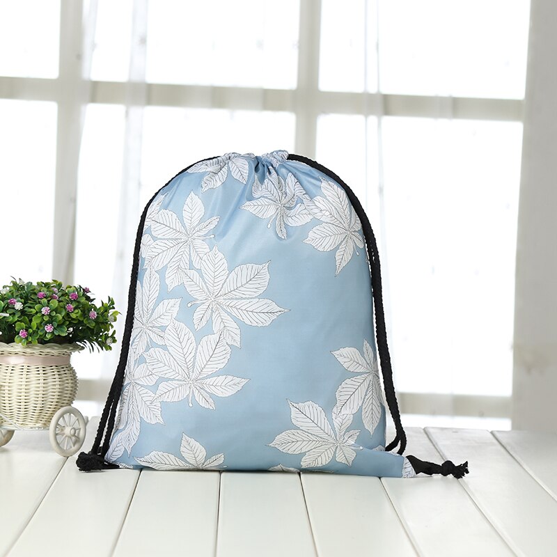 drawstring Backpack Women 3D printing travel knapsack men Casual bags unisex Women's shoulder drawstring Halloween bag