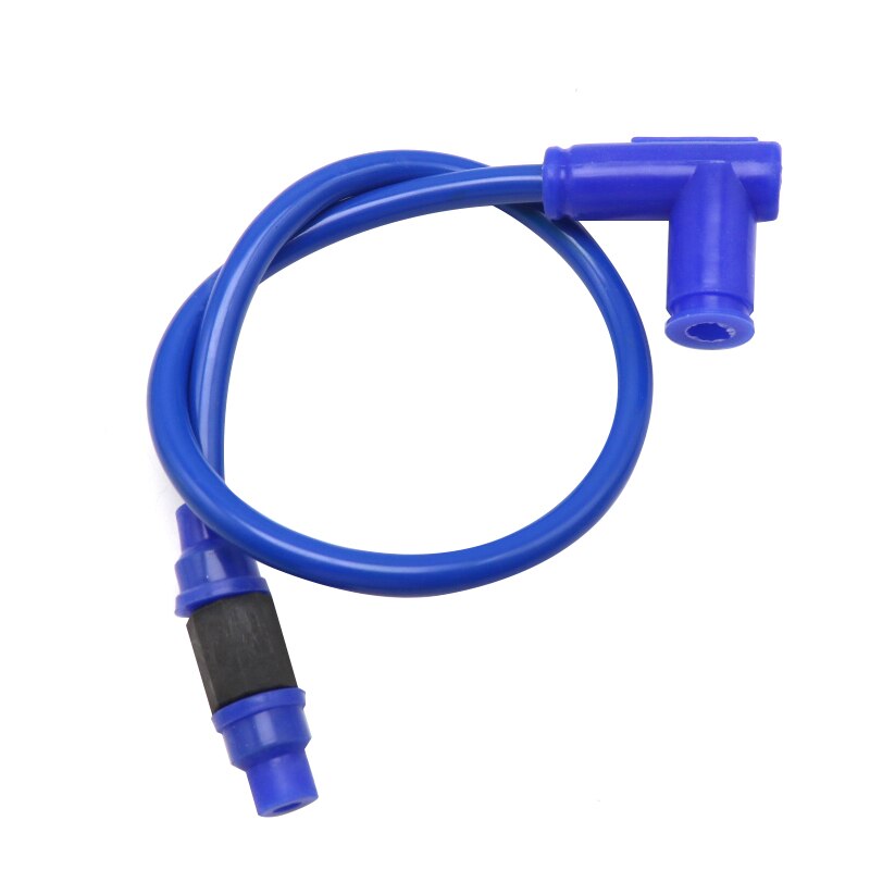 ZS Racing-cable de bujía de alta tensión para motocicleta, repuesto de divitfir, doble núcleo: Azul