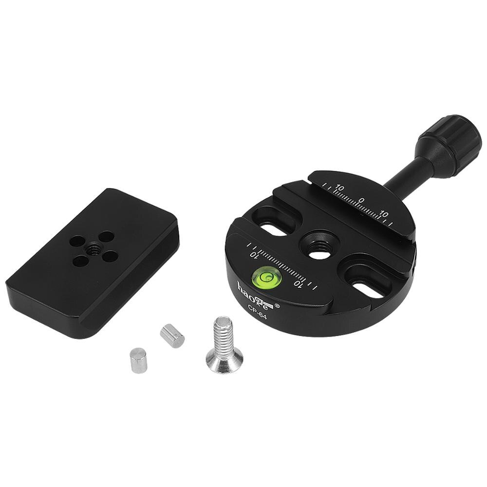 Haoge 64mm Quick Release Clamp Adapter Convertor for Manfrotto RC4 System to Arca-Swiss Compatible, Fit 400PL / 405 / 410 / RC4