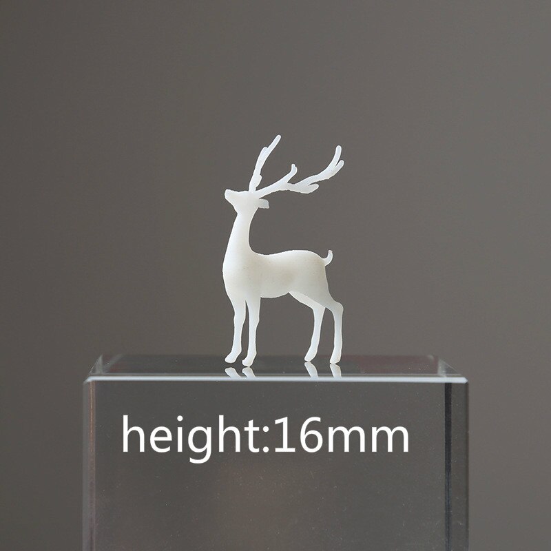 3D Deer Resin Inclusion Miniature Animal Embellishment Resin Jewelry DIY Resin Terrarium Fairy Garden Making Resin Art Supplies: 02-A