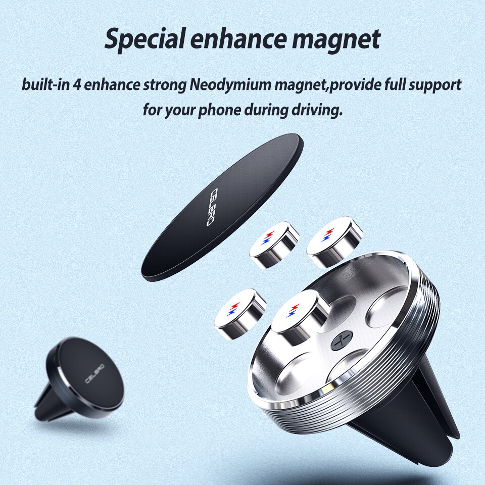 Car Phone Holder Magnetic Air Vent Mount Mobile Smartphone Stand Magnet Support Cell in Car GPS For iPhone XS Max Samsung Xiaomi