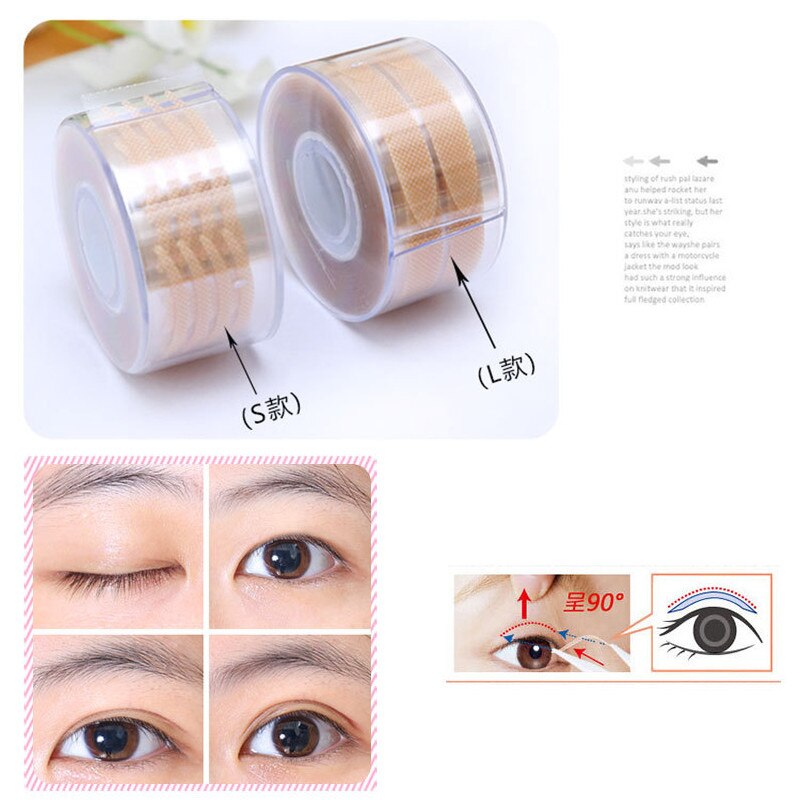 600 stuks make-up heldere beige strepen ooglid dubbele vouw ooglid sticker