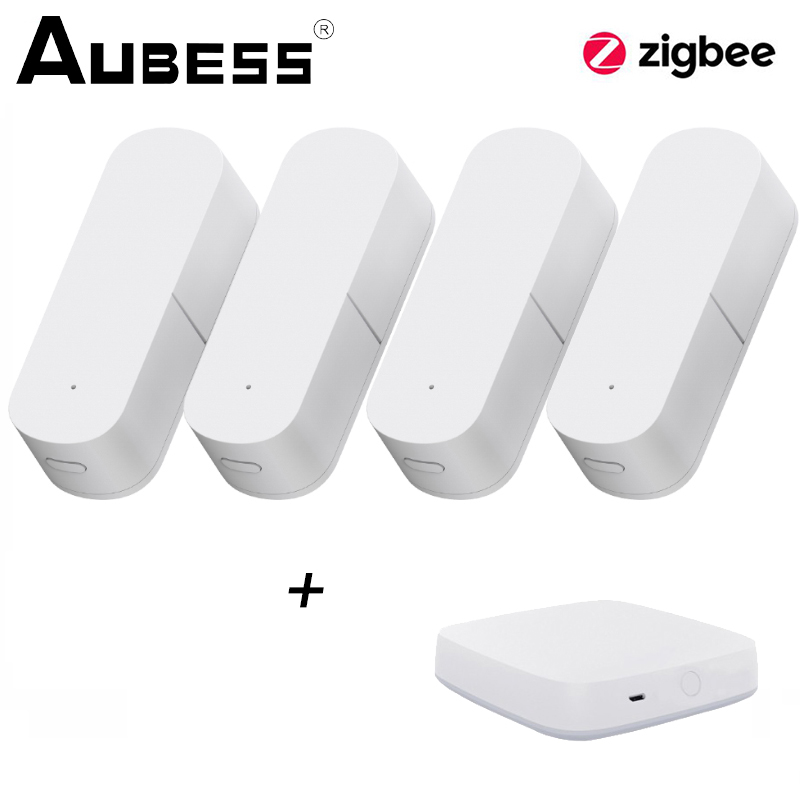 Aubess Zigbee Smart Vibration Sensor Home Security Protection Real-Time Monitor Alarm Push Tuya Smart Life APP History Record