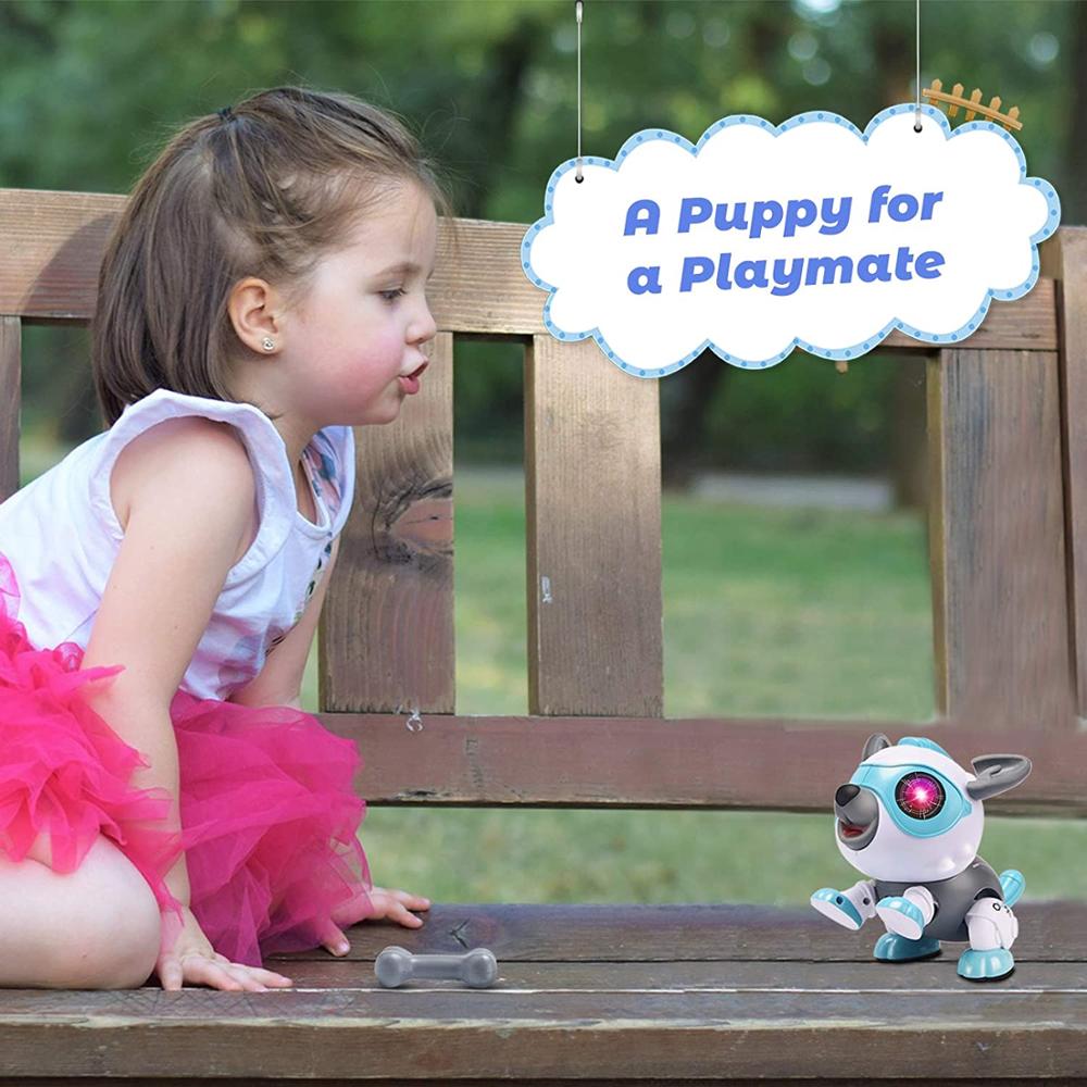 Animales de juguete de Perro Robot para niños, cachorro interactivo inteligente, educativo, para niños de 3 a 8 años