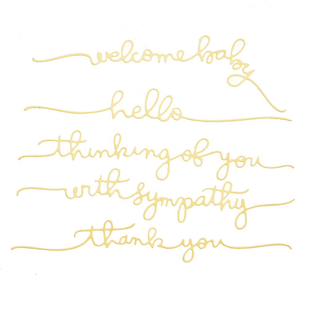 Metal Cutting Dies Photo Greeting Card Making Dies Scrapbooking Words Stencils Die Cuts Album Paper Art Card Embossing