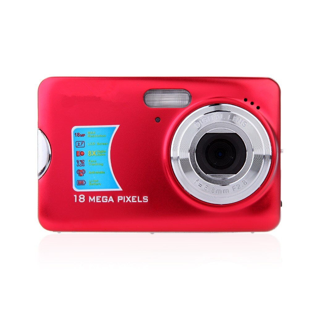 18 Mega pixels HD Mini Digital Camera 18MP 8x Zoom Smile Capture Anti-shake Video Camcorder