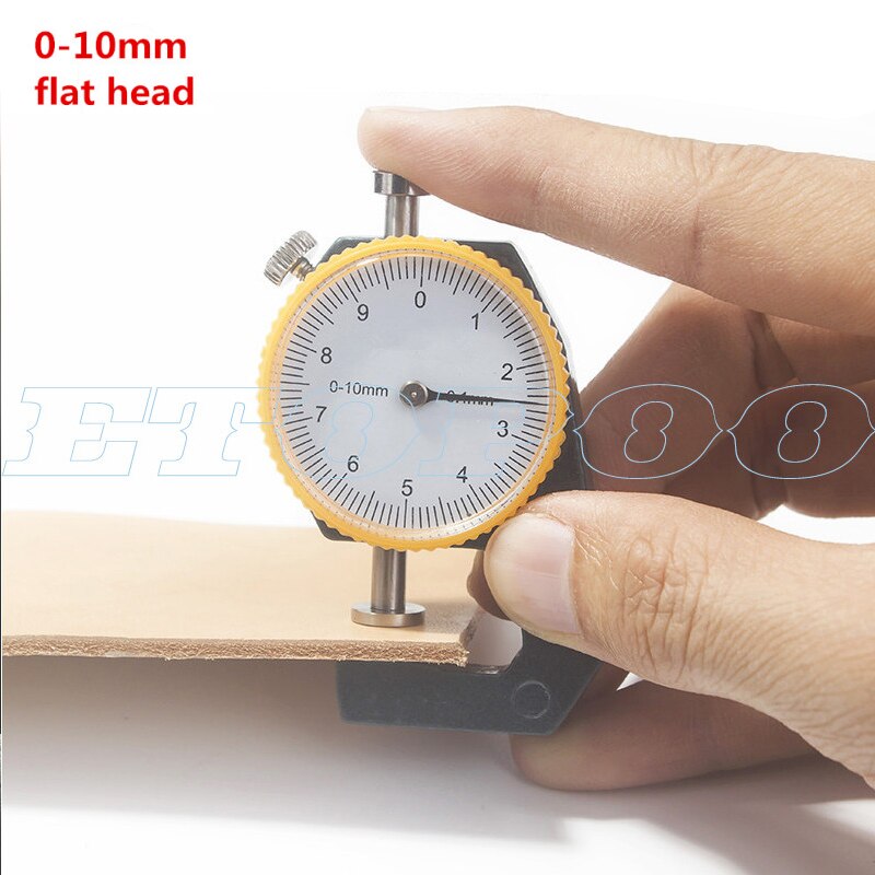 Digital Thickness Gauge Measuring Tools Electronic Thickness Meter Measure Thickness Of Paper Cloth Thin Metal Micrometer 0.01mm: dial 10mm flat