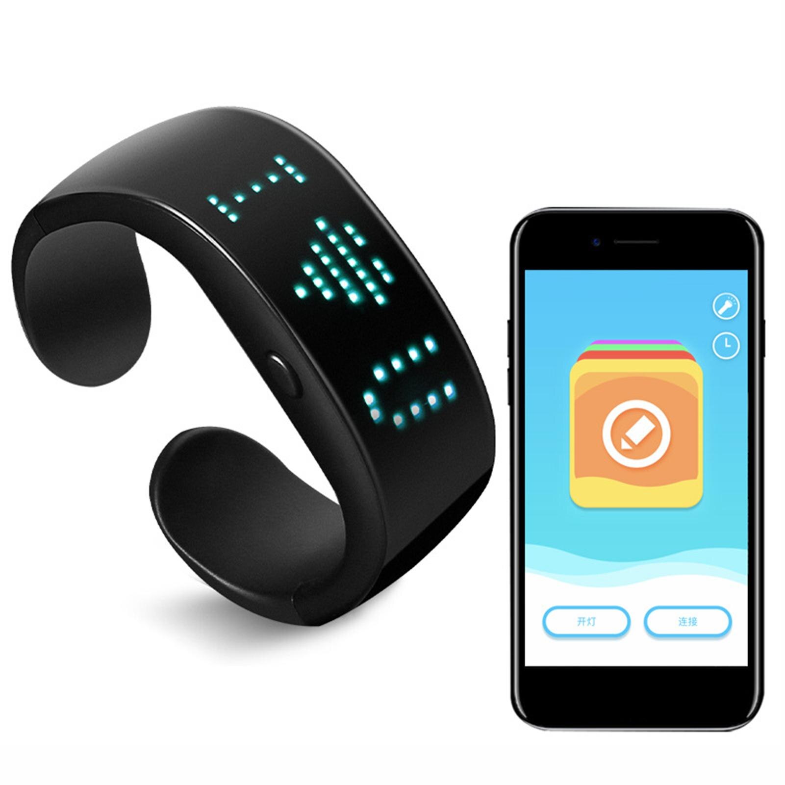 LED Luminous Bracelet APP Bluetooth Display Nightclub Bar KTV Party Wristband Led Flashing Night Running Bracelet