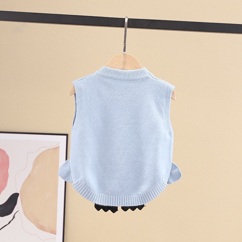 Pull mignon coréen pour enfants, en coton, sans couture, vêtements pour bébés garçons et filles, gilet de canard de dessin animé, pour automne et hiver