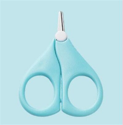 2Pcs/Lot Safety Nail Clippers Scissors Baby Care Cutter For Newborn Baby Daily Nail Shell Shear Manicure Tool Baby Nail Scissors: Sky Blue