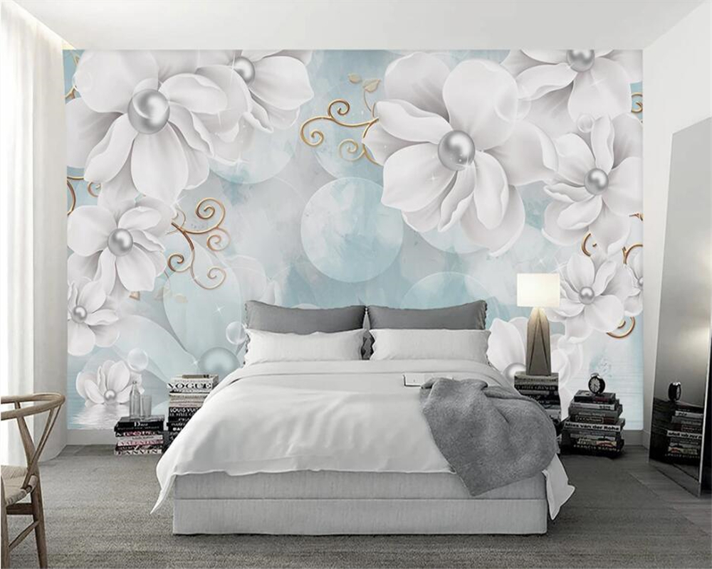 Beibehang 3d behang Custom mode 3D Reliëf roze rose sieraden TV achtergrond papel de parede 3d behang mural