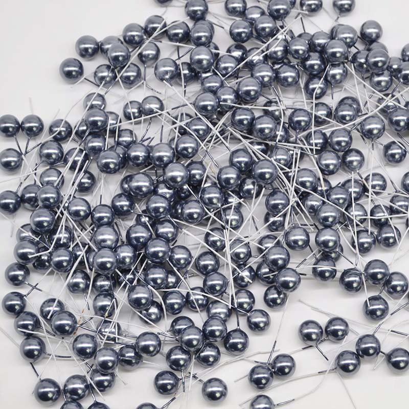 100 st/lot 12mm pärla plast ståndare konstgjord blomma små bär körsbär för bröllop jul tårta låda kransar dekoration: F10