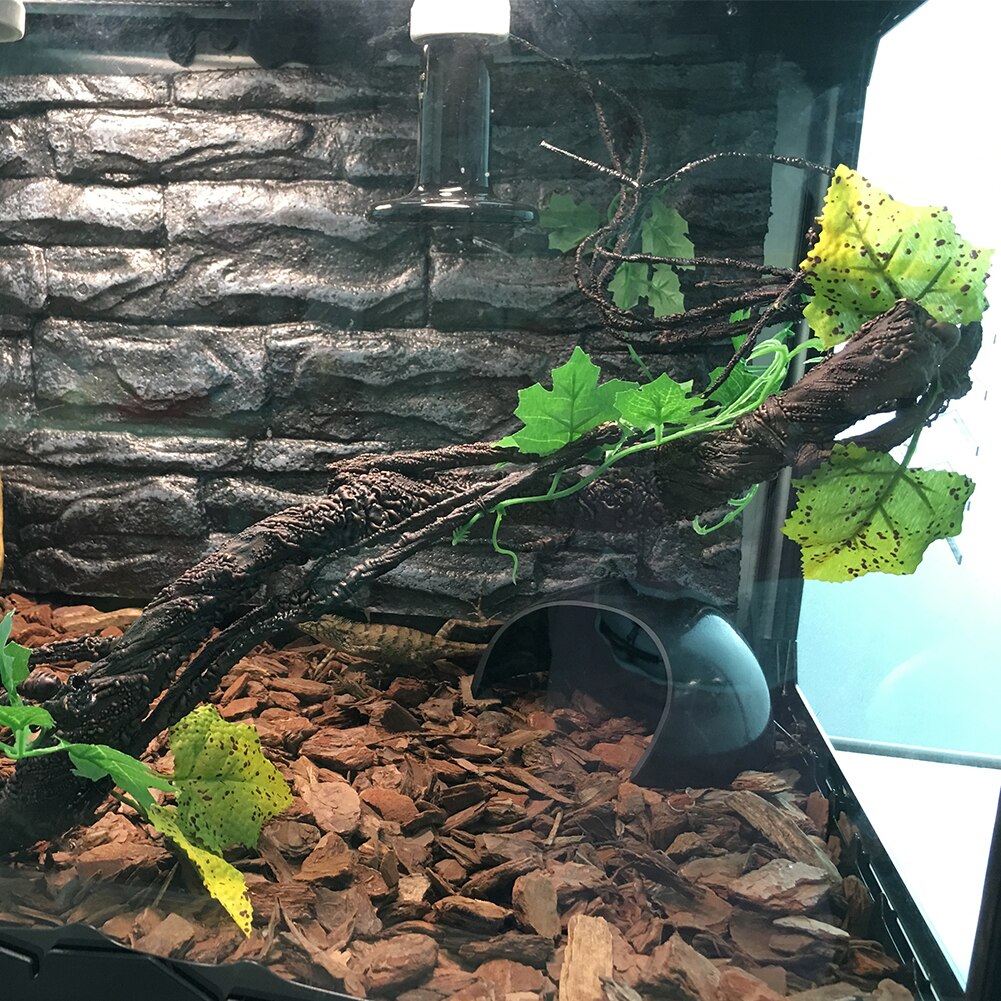 Terrario camaleón, rama de serpientes, reptiles artificiales, vid, Araña, Gecko, decoración del hogar, suministros para mascotas, jaula, animales pequeños