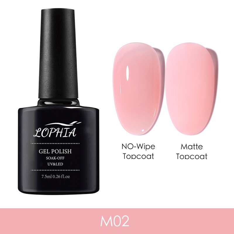 Vernis à ongles Semi-Permanent rose translucide pour manucure, Gel UV à tremper, hybride, 7.5ml: M02