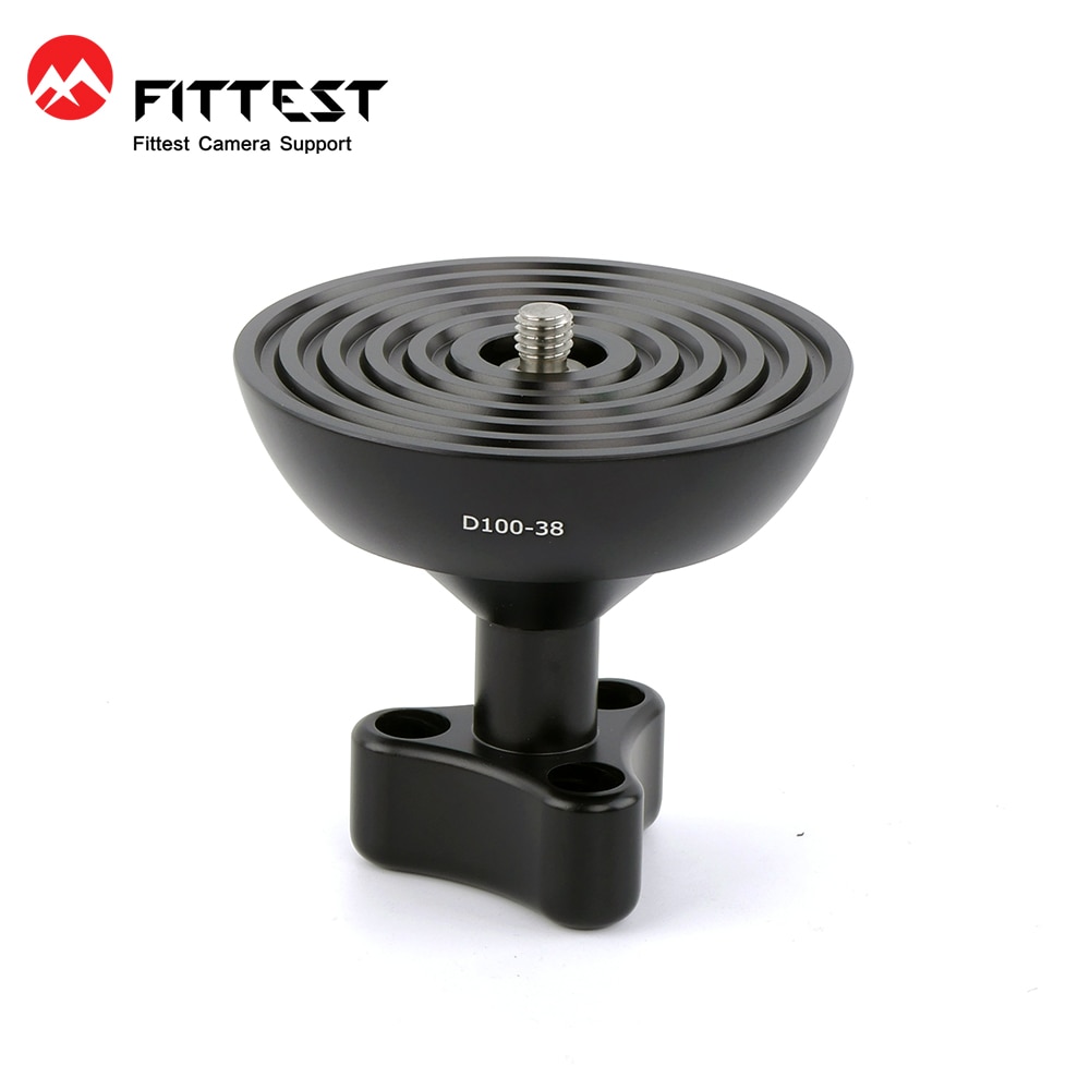 Fittest 100mm meia bola tigela tripé cabeça de vídeo adaptador apto manfrotto weifeng bogen 3/8 mount stud montagem do parafuso prisioneiro