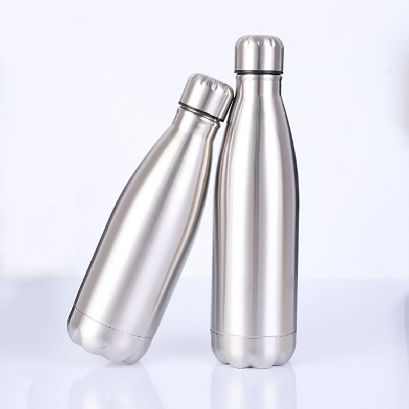 350/500/750Ml Rvs Water Fles Solid Colr Sport Drink Fles Reizen Wandelen Paardrijden Keuken Water flessen Bike Fles