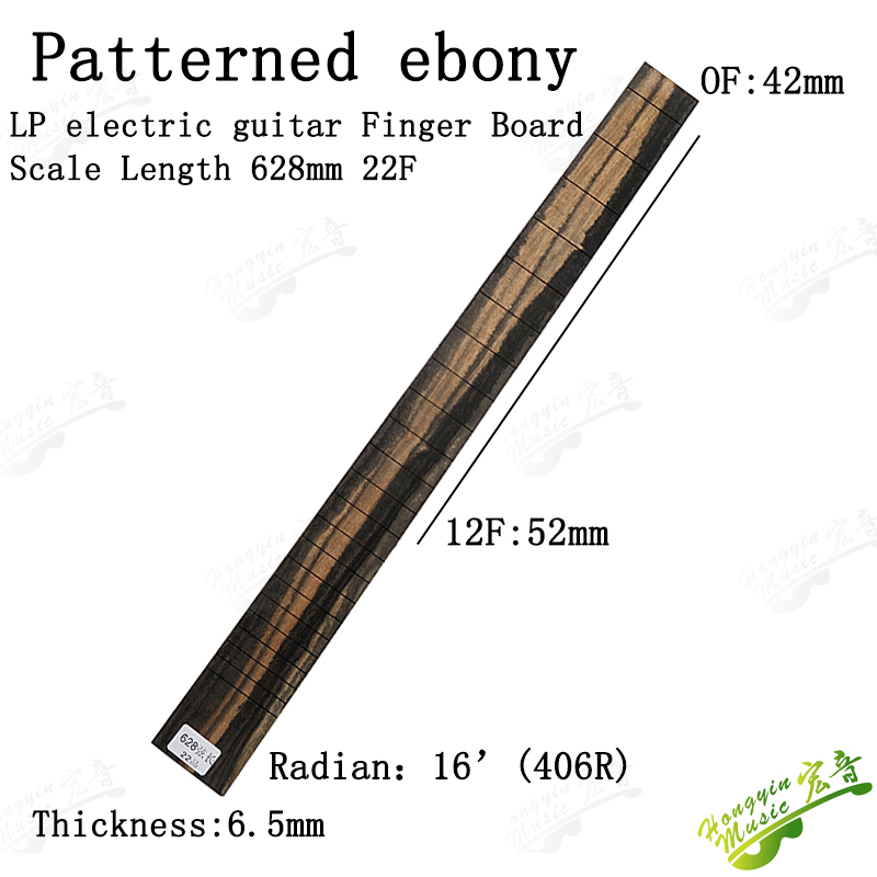 B Ébano africano para guitarra clásica eléctrica acústica, diapasón, Material de fabricación de guitarra: violet