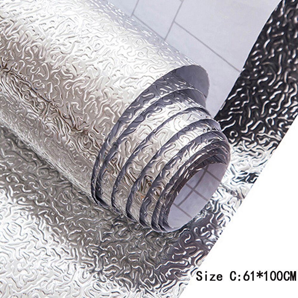 Multifunctional Kitchen Wall Sticker Aluminum Foil Waterproof Removable Self Adhesive Oil Proof DIY Wallpaper Wall Sticker: 3