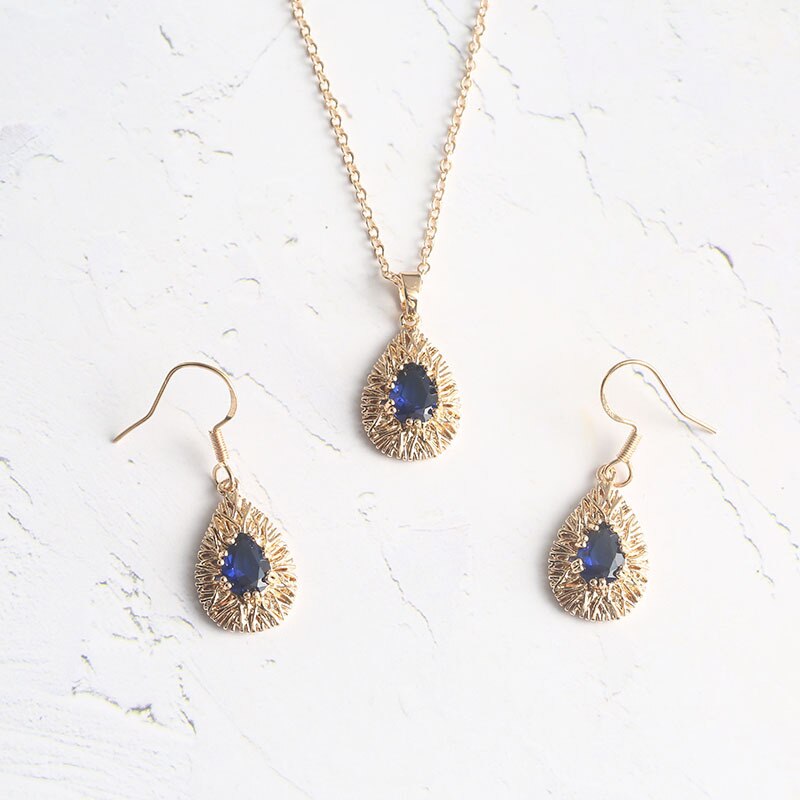 CHUHAN, joyería india de , conjunto de 2 piezas Vintage, joyería para collar con amuleto para mujer, conjuntos de pendientes para , joyería J207: Blue