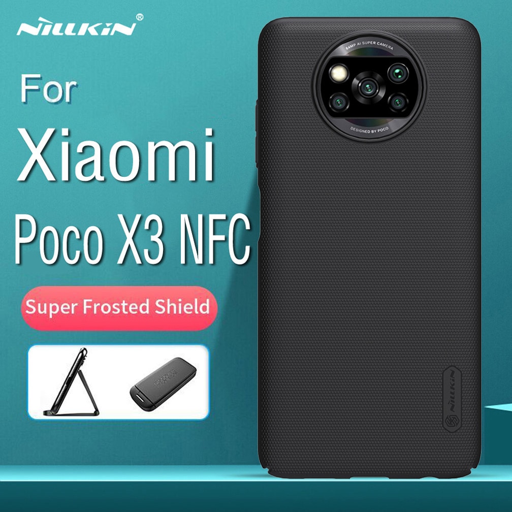 For Xiaomi Poco X3 NFC Case NILLKIN Super Frosted Shield Hard PC Phone Cases For Xiaomi Poco X3 NFC Cover