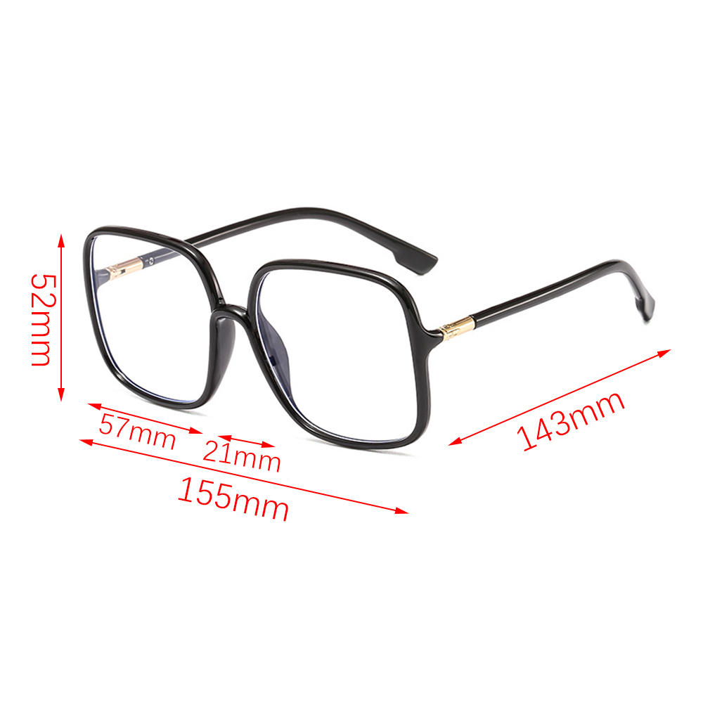 Gafas de Metal de gran tamaño para hombre y mujer, lentes con bloqueo de luz azul, cuadradas, Estilo Vintage, 1 unidad