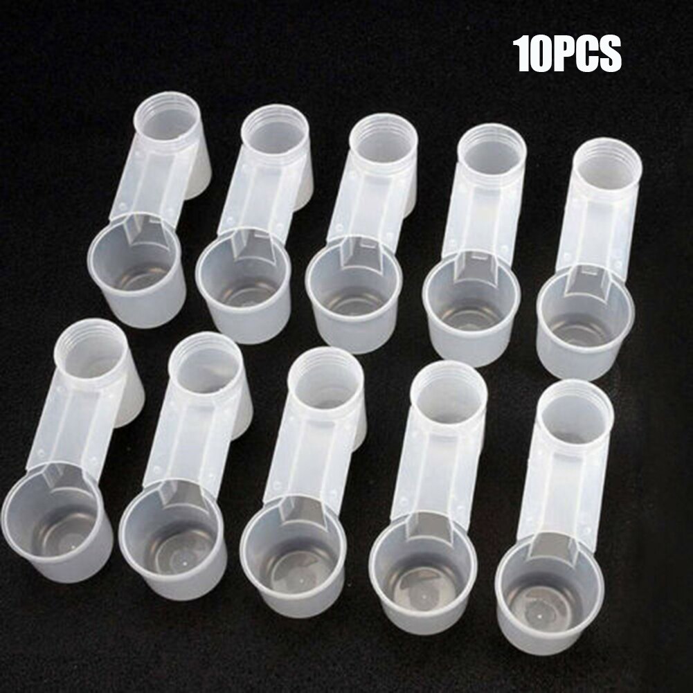 5/10 Pcs Plastic Pet Birds Parrots Drinker Feeder Poultry Water Bottle Cup Accessories can CSV