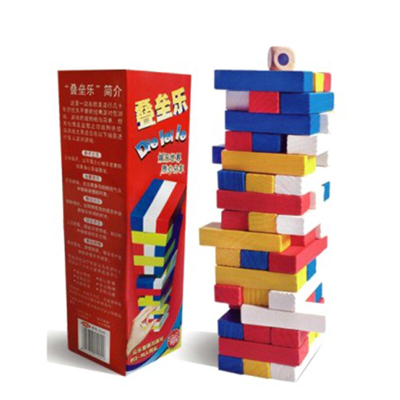 48 Pcs Balans Blokken Board Game 2-6 Spelers Familie/Party Beste Voor Kinderen Kleurrijke Grappig Spel