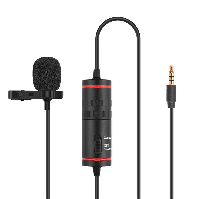 3.5mm o videoinspelning lapel mikrofon för telefon android mac vlog mic för osmo actionkamera videokamera inspelare