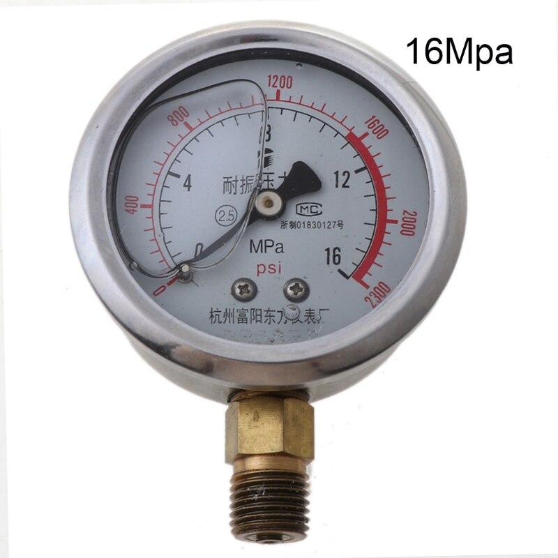 0-60MPa Radial Iron Manometer High Accuracy Air Oil Water Hydraulic Pressure