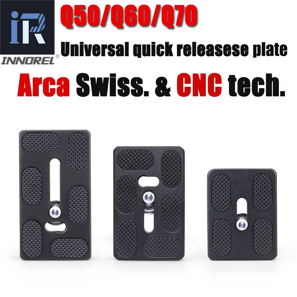 INNOREL Q50/Q60/Q70 Universal Quick Release Plate For Panoramic Tripod Ball Head Compatible With Arca Swiss Spec. QR DSLR Camera