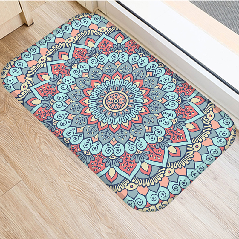 Mandala dørmåtte geometri patte måtter entré dørmåtter vaskbare køkkenmåtter til hjemmegulvet badeværelse: 8