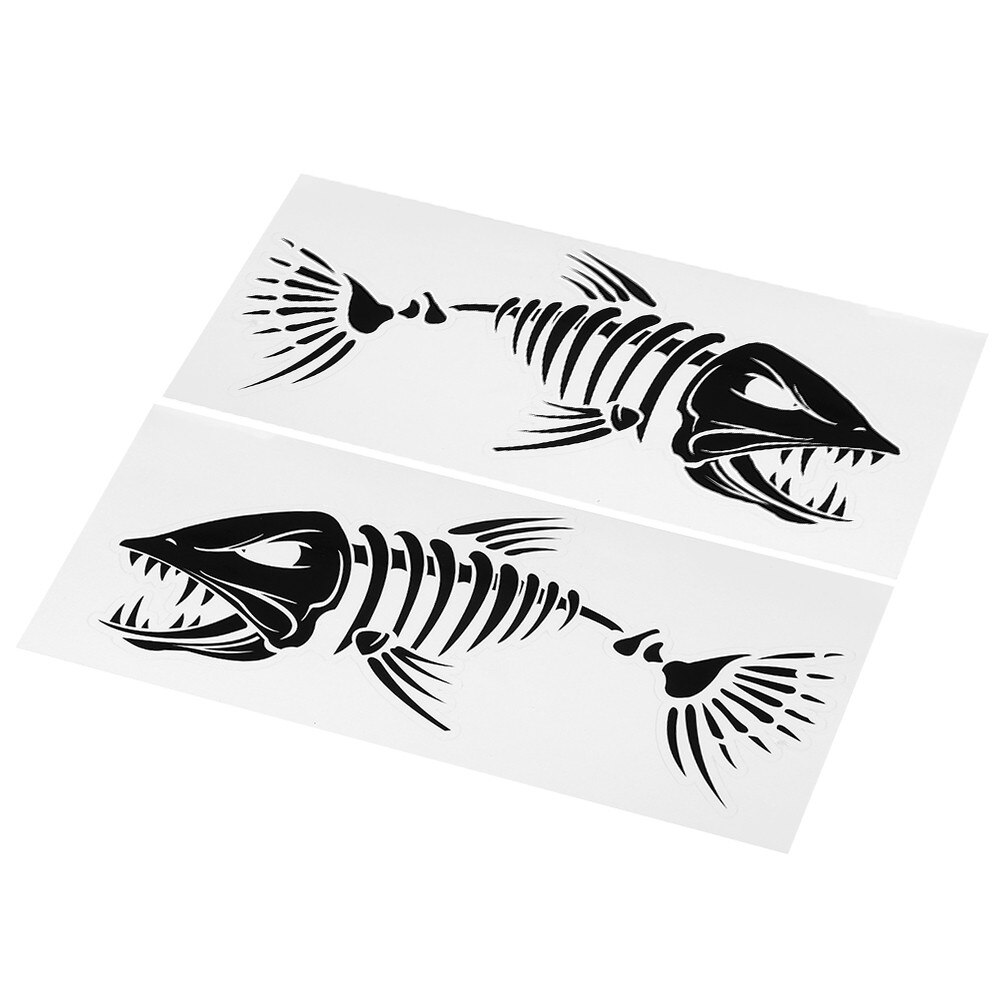Fish Teeth Mouth Stickers Skeleton Fish Stickers Fishing Boat Canoe Kayak Graphics Accessories