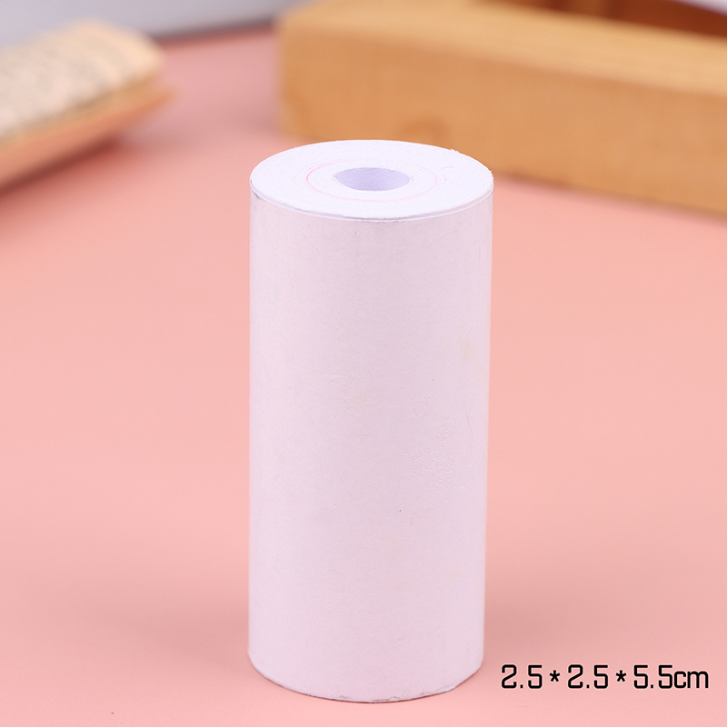 Mini Printer Paper Self-adhesive Thermal Papers HD Color Label Printers Photo Inkless Printing: WHITE