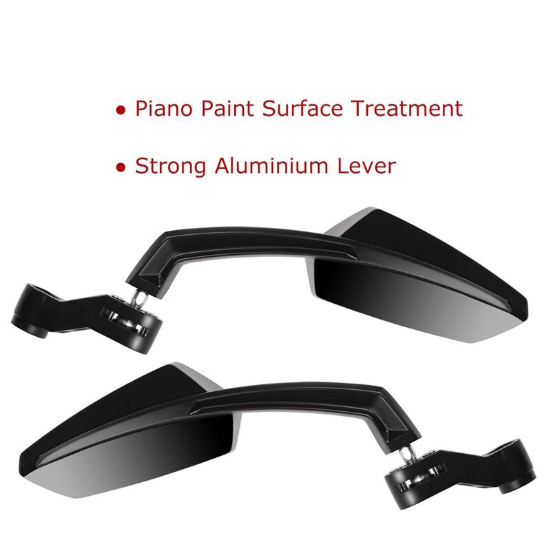 Universal Motorcycle Rearview Mirror with M8 M10 Clockwise and Counterclockwise Threaded Bolts ATV Moped Scooter Cruiser Roller