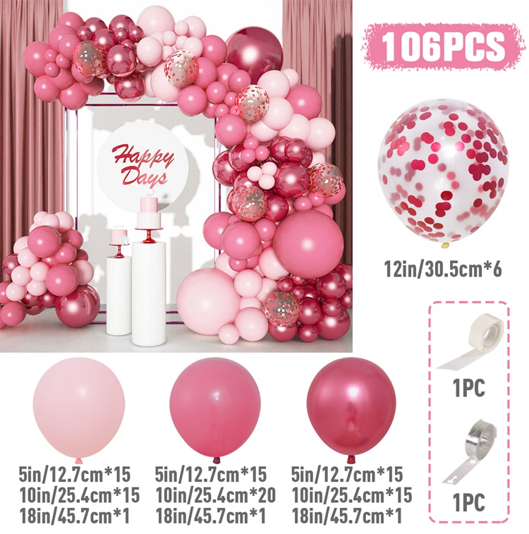 Zarte rosa Gold Ballon Girlande Bogen Bausatz Hochzeit Geburtstag Party Dekoration Erwachsene freundlicher Baby Dusche Dekor Ballon Hochzeit liefert